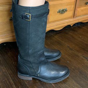 UGG Black Castille Riding Boots Leather Size 11
